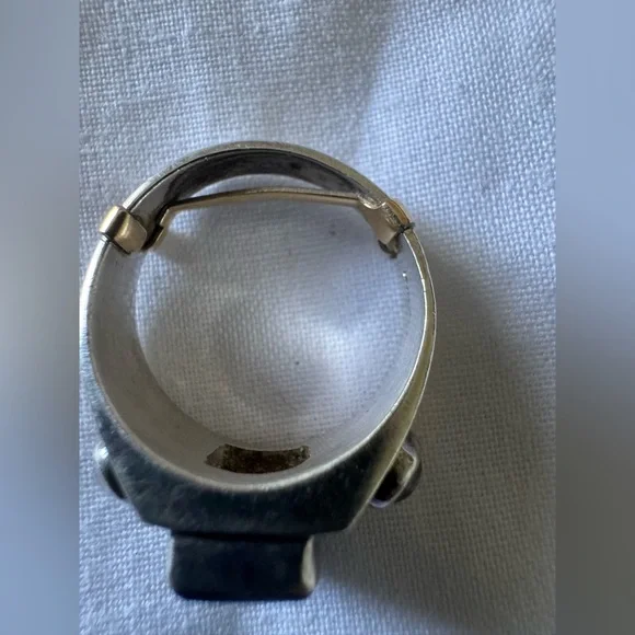 Silver Ring with Blue Stone - Picture 9 of 9